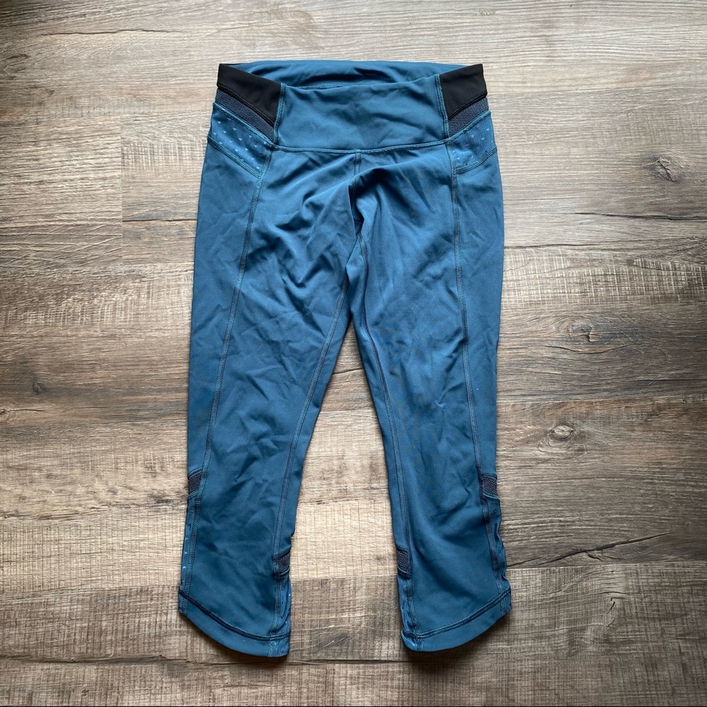 Lululemon Teal Just Breath Mesh Crop 4